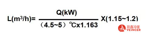 冷卻水流量計算公式
